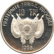 10 Francs Lion; small type obverse image