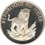 10 Francs Lion; small type reverse image