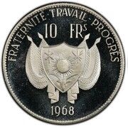 10 Francs Lion; large type obverse image