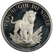 10 Francs Lion; large type reverse image