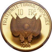 10 Francs Lion; gold essai obverse image