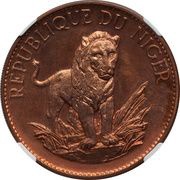 10 Francs Lion; copper pattern reverse image