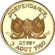 25 Francs Independence obverse image