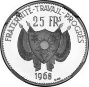 25 Francs Barbary sheep; silver essai obverse image
