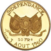 50 Francs Independence; essai obverse image