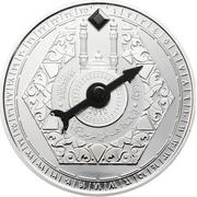 100 Francs Qibla compass; silver plated reverse image