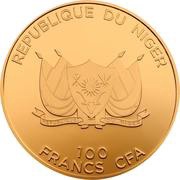 100 Francs Qibla compass; gold plated obverse image