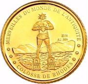 100 Francs Colossus of Rhodes, Niger, 2014 reverse image