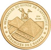 100 Francs Egyptian pyramids, Niger, 2014 reverse image
