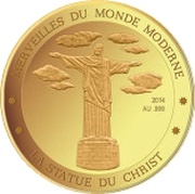 100 Francs Statue of Christ the Redeemer, Niger, 2014 reverse image