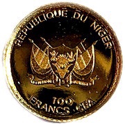 100 Francs Kiwi obverse image