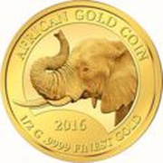 100 Francs Elephant, Niger, 2016 reverse image