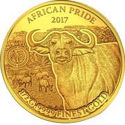 100 Francs African buffalo, Niger, 2017 reverse image