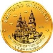 100 Francs Santiago de Compostela Cathedral, Niger, 2018 reverse image