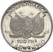 500 Francs Independence; essai obverse image