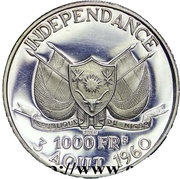1000 Francs Independence; essai obverse image