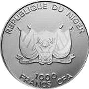 1000 Francs Barbary sheep obverse image