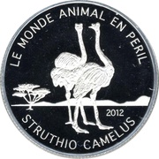 1000 Francs Ostrich reverse image