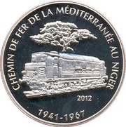 1000 Francs Railway from the Mediterranean to Niger reverse image