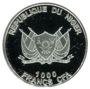 1000 Francs Pope John Paul II obverse image