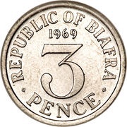 3 Pence reverse image
