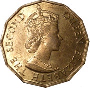 3 Pence - Elizabeth II 1st portrait obverse image