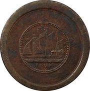 ⅛ Penny Mac Gregor Laird; Trial reverse image
