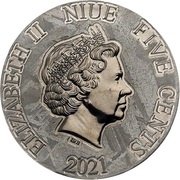 5 Cents - Elizabeth II Ichthyosaurus obverse image