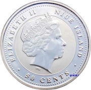 50 Cents - Elizabeth II Year of the Rooster obverse image