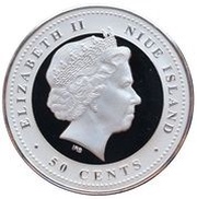 50 Cents - Elizabeth II Weightlifting obverse image
