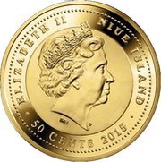 50 Cents - Elizabeth II Antennae Galaxies obverse image