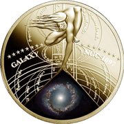 50 Cents - Elizabeth II Galaxy NGC 1097, Niue, 2015 reverse image
