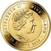 50 Cents - Elizabeth II Galaxy NGC 1313 obverse image