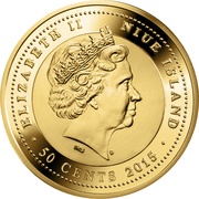 50 Cents - Elizabeth II Galaxy NGC 4321 obverse image