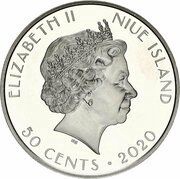 50 Cents - Elizabeth II 75 Years Peace and Liberty obverse image