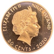 50 Cents - Elizabeth II 75 Years Peace and Liberty obverse image