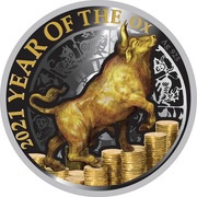 50 Cents - Elizabeth II Year of the Ox, Niue, 2021 reverse image