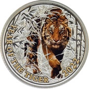 50 Cents - Elizabeth II Year of the Tiger, Niue, 2022 reverse image