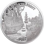 ½ Dollar - Charles III Boston Tea Party, Niue, 2023 reverse image