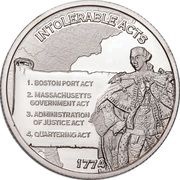 ½ Dollar - Charles III Intolerable Acts, Niue, 2023 reverse image