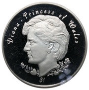 1 Dollar - Elizabeth II Princess Diana reverse image