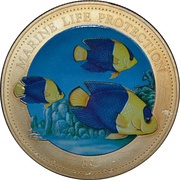 1 Dollar - Elizabeth II Marine Life Protection, Niue, 2000 reverse image