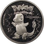 1 Dollar - Elizabeth II Charmander, Niue, 2001 reverse image