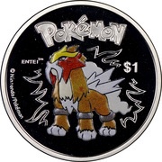 1 Dollar - Elizabeth II Entei, Niue, 2002 reverse image