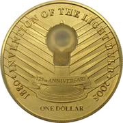 1 Dollar - Elizabeth II Thomas Alva Edison, Niue, 2005 reverse image
