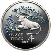 1 Dollar - Elizabeth II Year of the Ox, Niue, 2008 reverse image