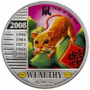 1 Dollar - Elizabeth II Year of the Rat: Wealthy, Niue, 2008 reverse image