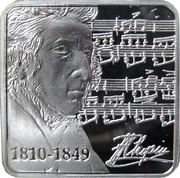 1 Dollar - Elizabeth II Chopin, Niue, 2010 reverse image