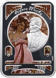1 Dollar - Elizabeth II Alphonse Mucha reverse image