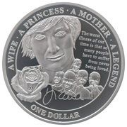 1 Dollar - Elizabeth II Princess Diana, Niue, 2011 reverse image